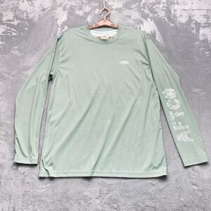 AFTCO Fishing Shirt Mens Medium Green Long Sleeve Performance Graphic Tee